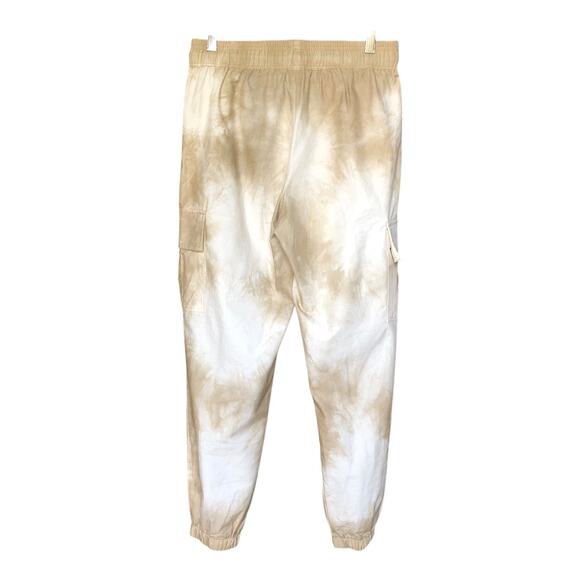 Promesa Beige White Tie Dye Cargo Jogger Pants Drawstring Women's Size Small - Picture 5 of 13